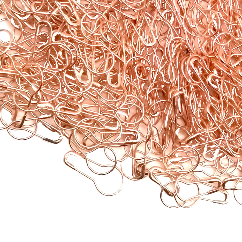 Yosawo 500 pcs Safety Pin Clothing Tag Pins Bulb Pin Metal Gourd Pin Calabash Pins for Hand Sewing DIY Crafts Home Accessories (Rose Gold) - Image 4