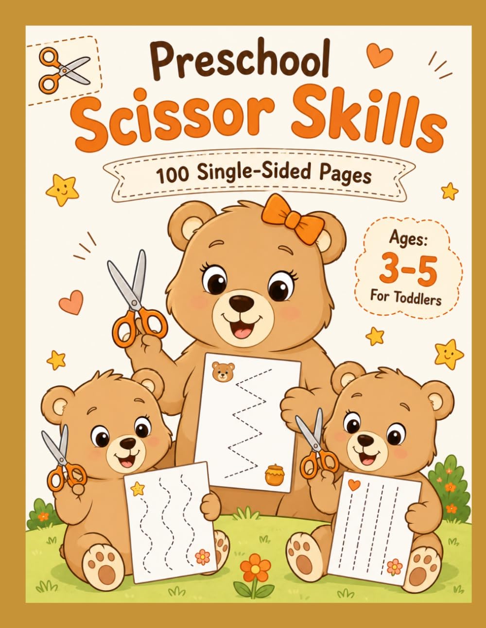 Preschool Scissor Skills: 100 Single-Sided