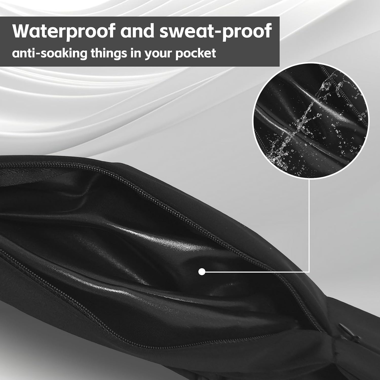 Running Belt for Women & Men-Waterproof Running Bag Belts Fanny Pack with Water Bottle & Cooling towels-Adjustable Reflective Belt Waist Pack with 3 pocket for Jogging, Hiking, Gym & Travel (Medium) - Image 5