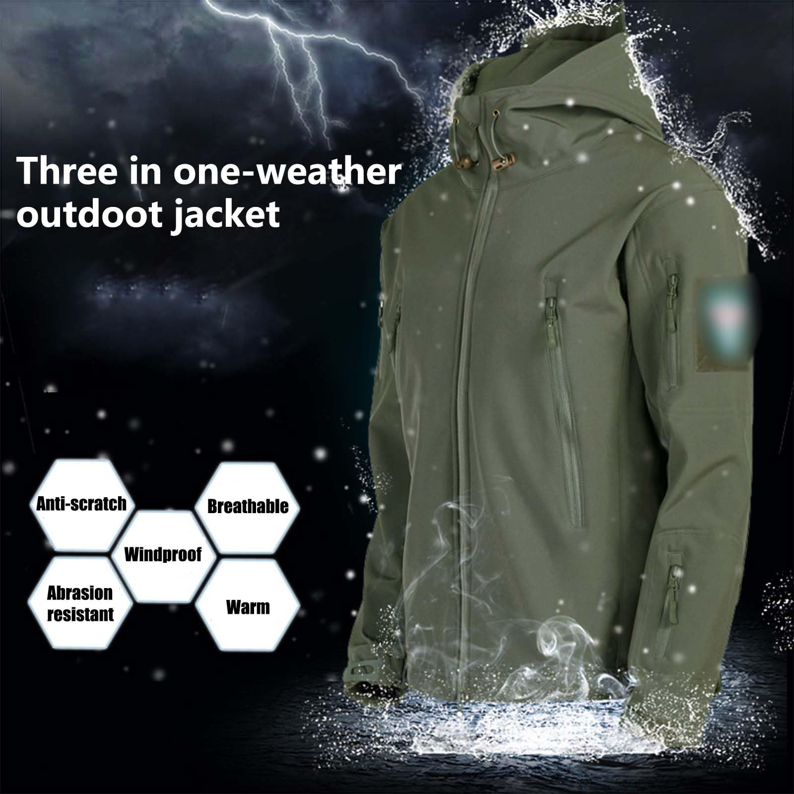 Genérico Chaqueta y Pantalones Tácticos para Hombre Traje de Ropa de Combate Uniforme de Caza de Camuflaje Militar Conjunto de 2 uds Traje de Ropa Multicam del Ejército