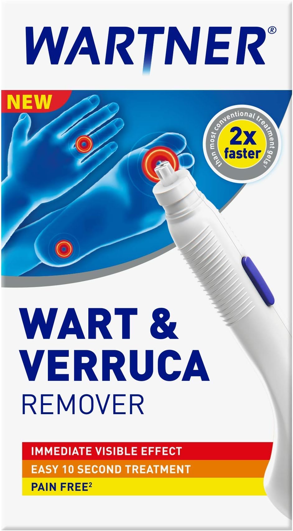WARTNER Wart & Verruca Remover Pen - Easy, Fast, Effective, and Safely Removes Warts & Verrucas