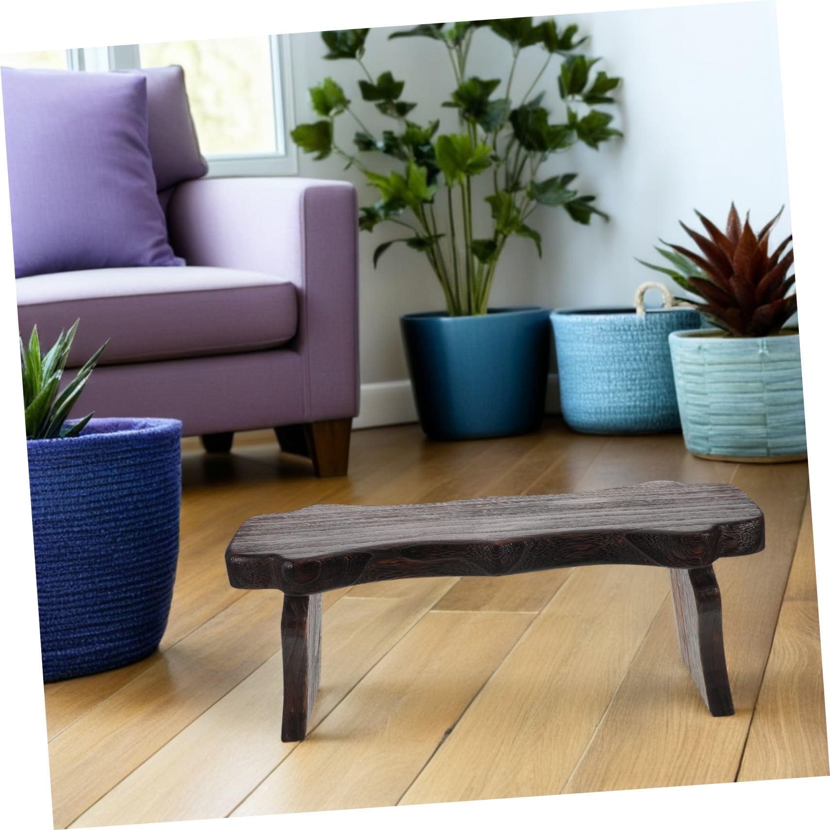 IMIKEYA Tabouret Bois Massif Petit Tabouret Sol Portable Bois Massif Petite Assise