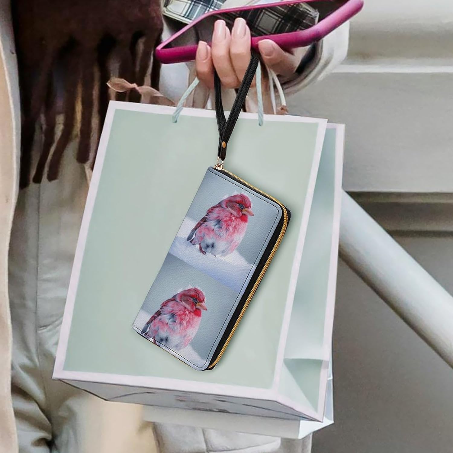 Bird Wristlet Clutch Wallet with 4 Card Slots image 2