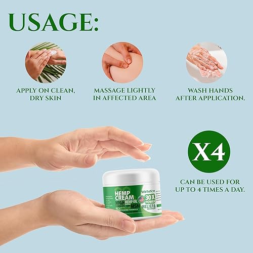 Miniatura 5 de Crema de cáñamo x30 MSM Power - Extracto de aceite de semilla totalmente natural - Loción de masaje extra fuerte con árnica, mentol y aceites