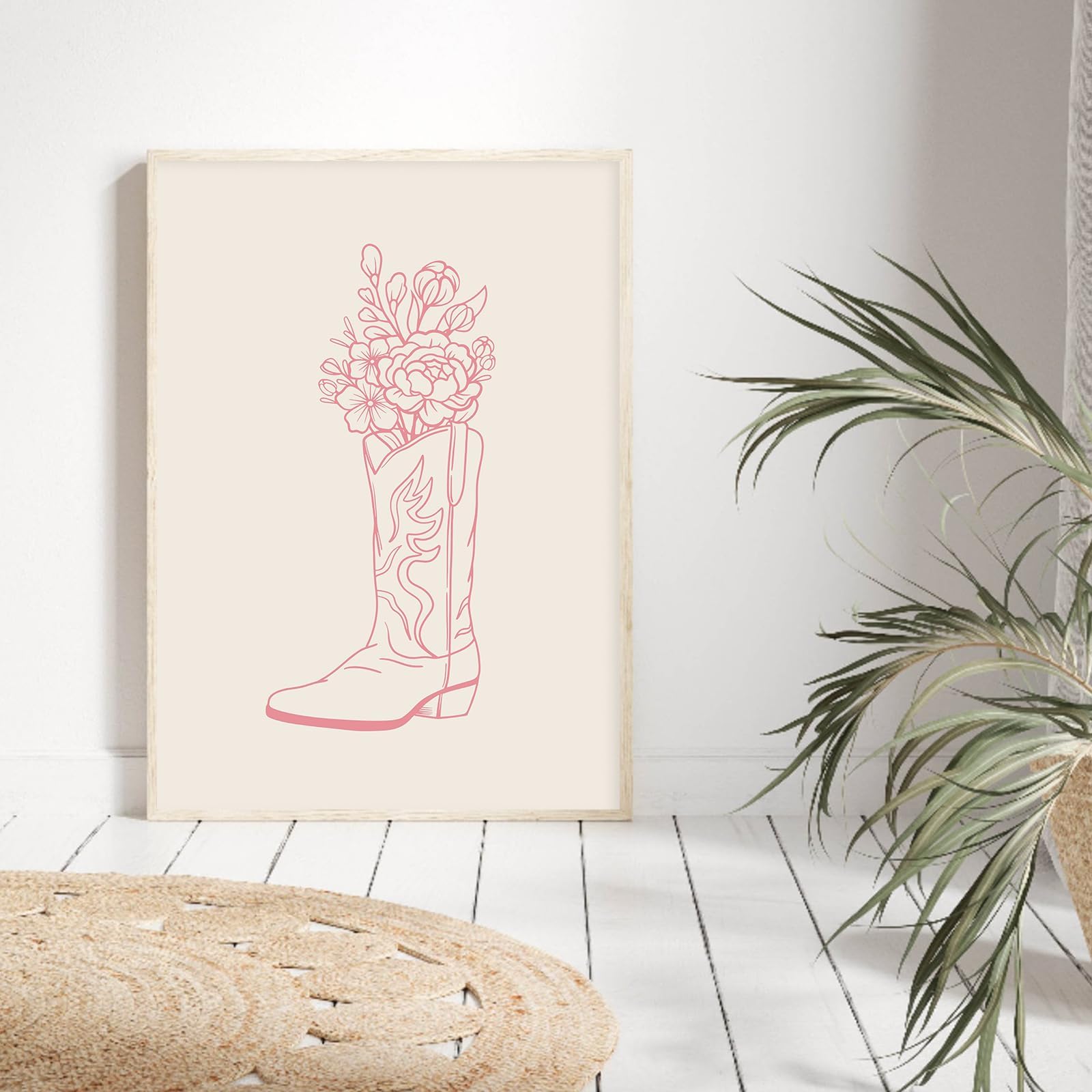 Pink Coastal Cowgirl Print Long Live Cowgirls Print Coastal Cowgirl Wall Art Boho Vintage Horse