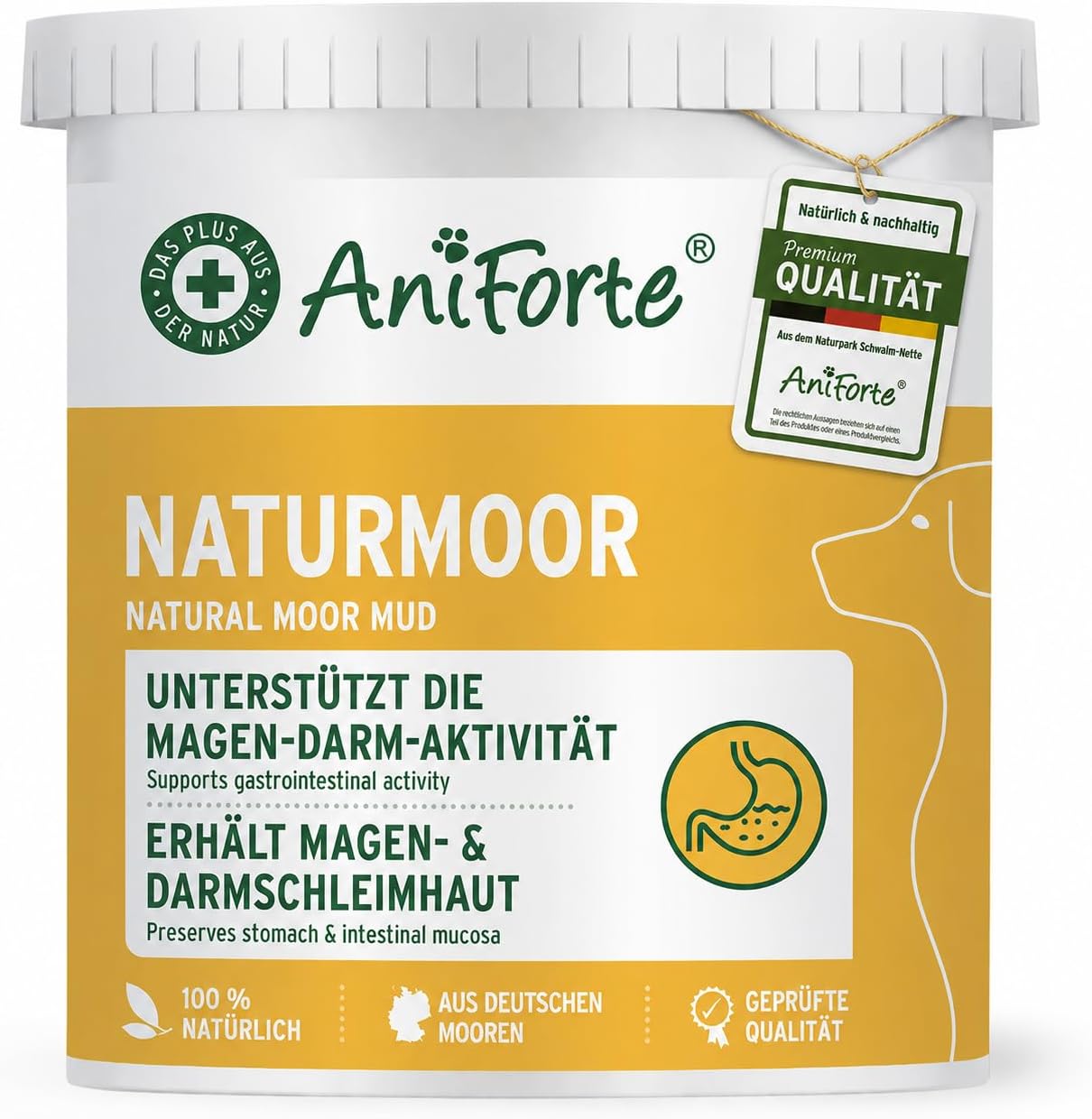 Healing Moor for dogs 1200g - Improves the condition of faeces, digestion, immune system, gastrointestinal activity, stimulates appetite - Natural healing clay with high acceptance