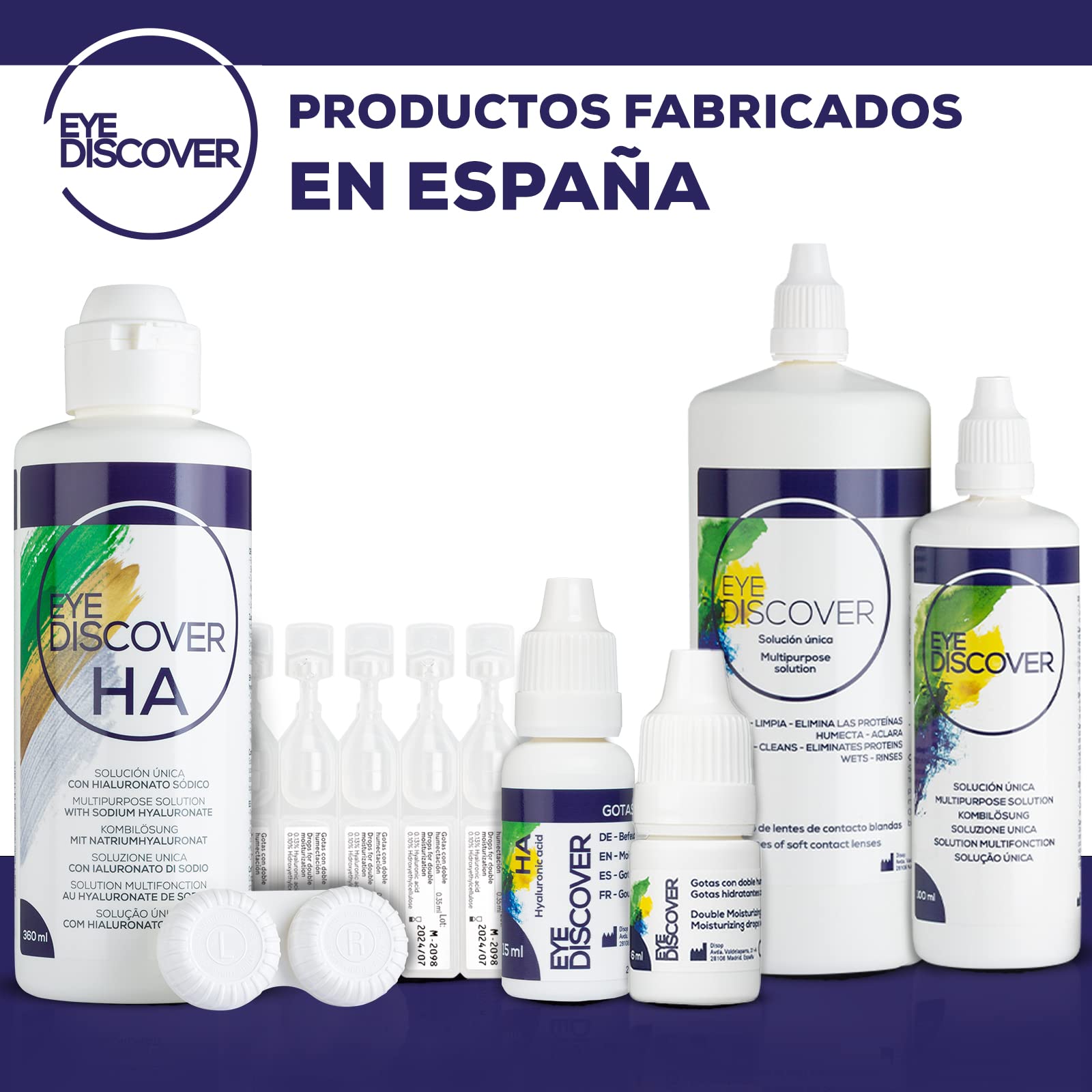 EYE DISCOVER, Gotas Ojos Secos Monodosis con Doble Humectación, Lágrimas Artificiales con Ácido Hialurónico e Hidroxietilcelulosa, Hidratantes, sin Conservantes, 20 Viales Monodosis de 0,35 ml — view 8