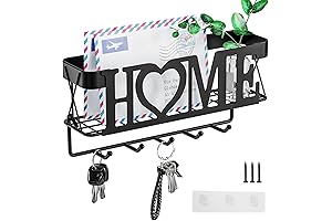 Key Holder for Wall - Key Rack with 5 Hooks