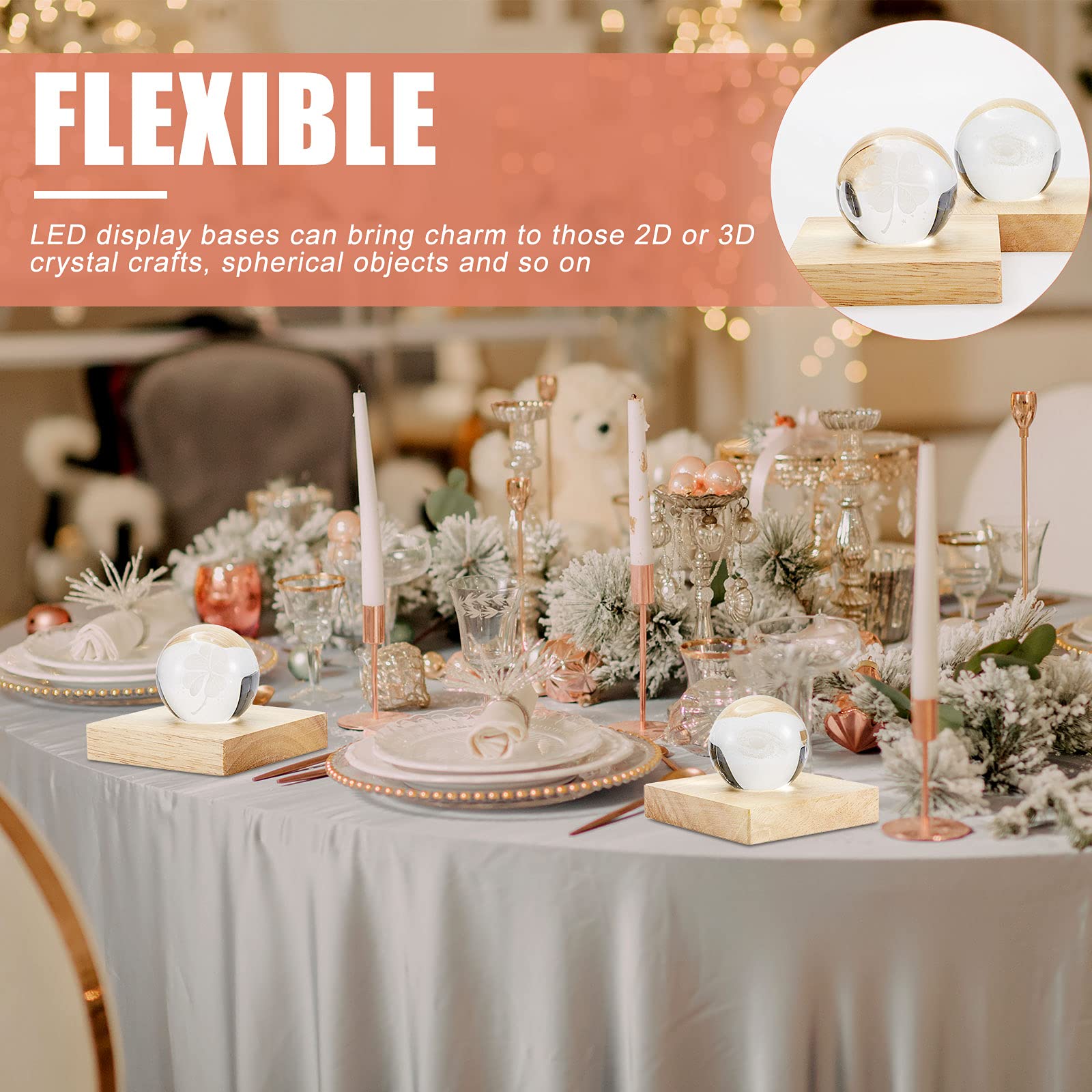 CDIYTOOL Lot De 2 Bases De Présentation Rondes En Bois De 10 Cm Pour