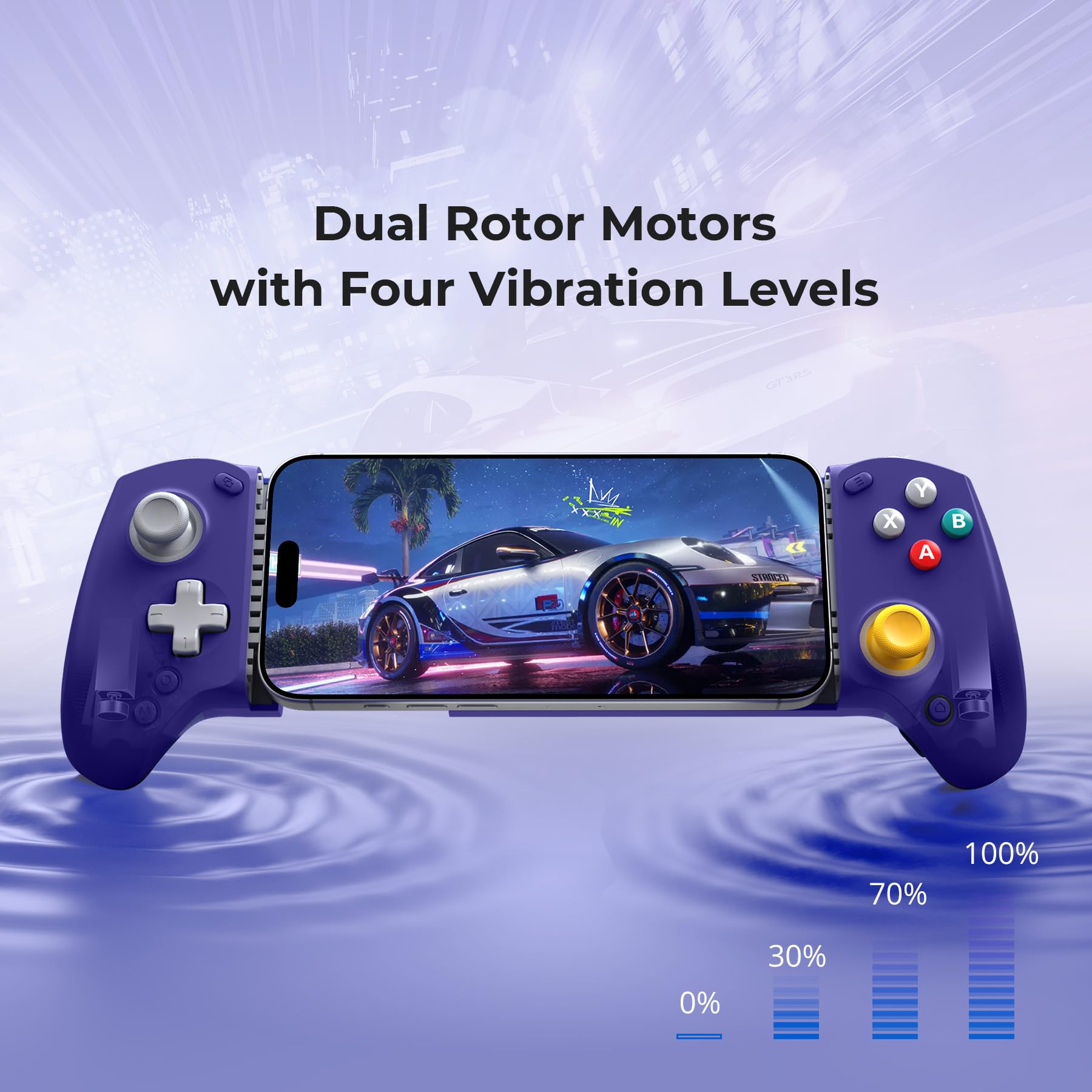 abxylute Controller da gioco mobile Bluetooth S8 per Switch 1 e 2, iPhone15/16/17, iPad, telefoni Android, tablet, gamepad wireless portatile con joystick Hall, trigger Hall, pulsanti personalizzabili