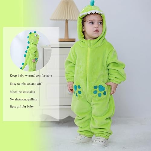 Miniatura 61 de TONWHAR Baby Boy's Girl's Animal Bodysuit Infant And Toddler's Romper Jumpsuit Halloween Costume Partywear Mono marrón