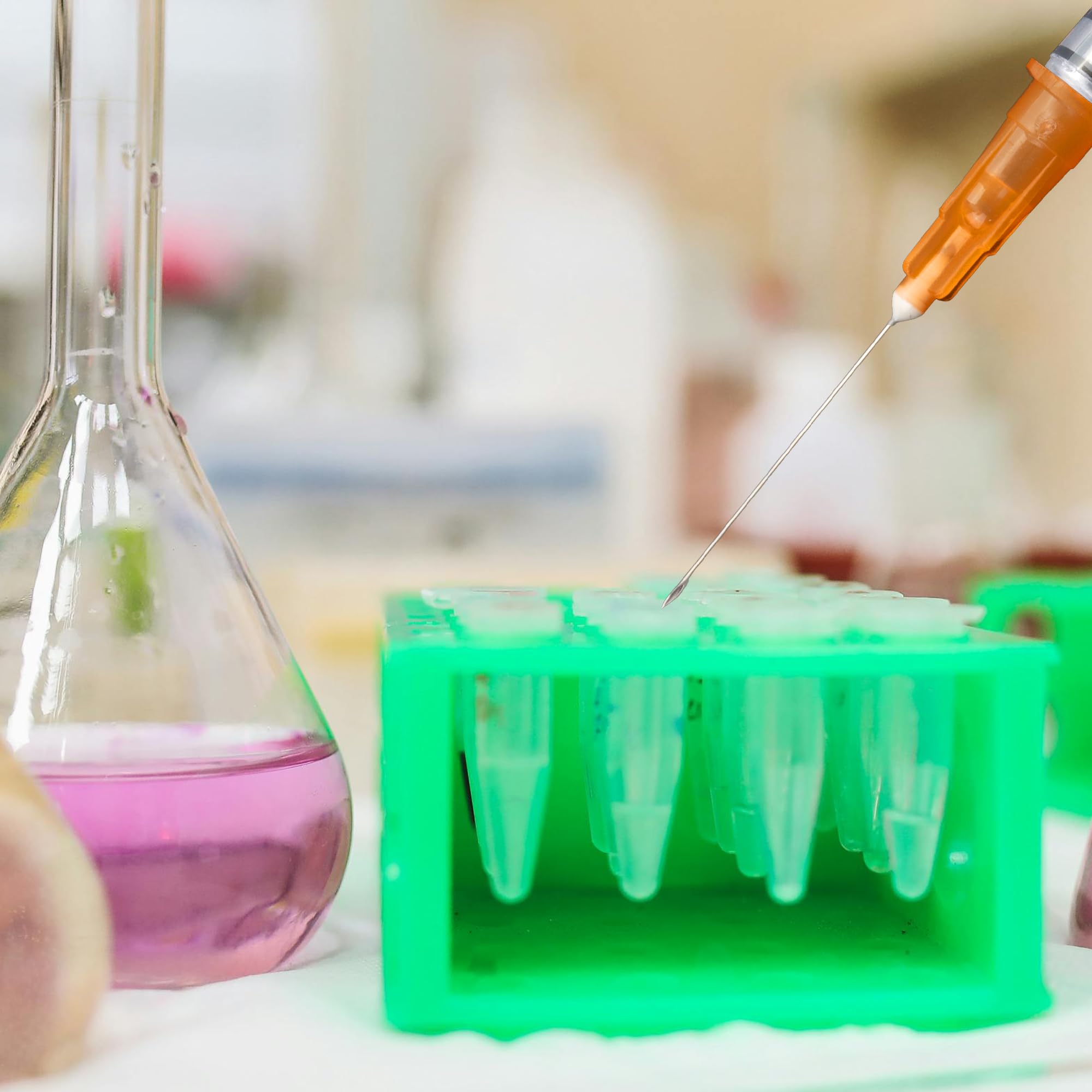 ProtectX 50 sztuk strzykawek 1 ml/cc z igłą 25G, jednorazowa strzykawka Luer Slip do laboratoriów naukowych, przemysłowe dozowanie artykułów dla zwierząt i zwierząt domowych, pakowane pojedynczo