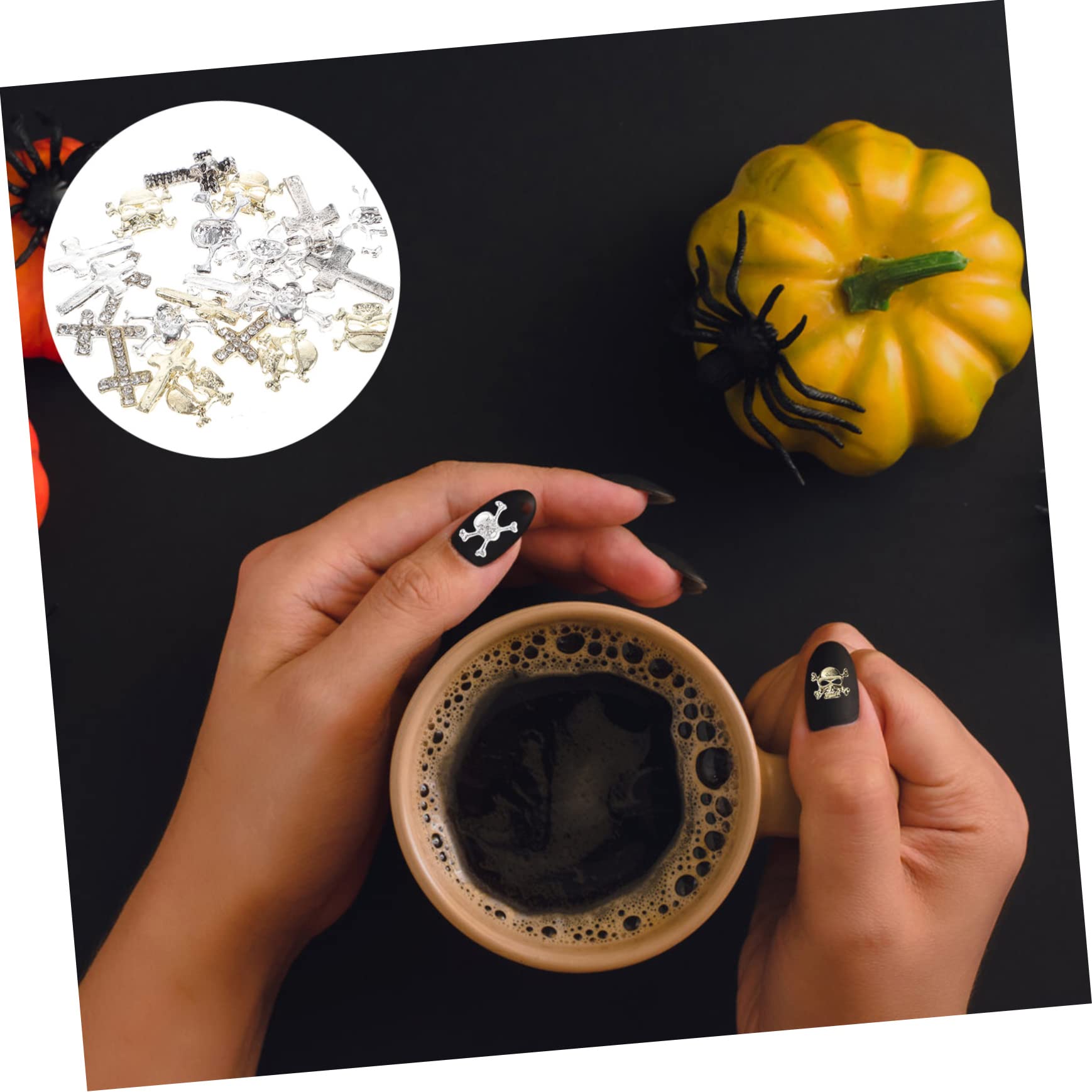 Healvian 4 Set Ciondoli Per Unghie Halloween Decorazioni Festive Per Nail Art Con Design Unico E Versatile Per Unghie Acriliche E Naturali Adatti Per E Accessori 30 Pezzi * 4