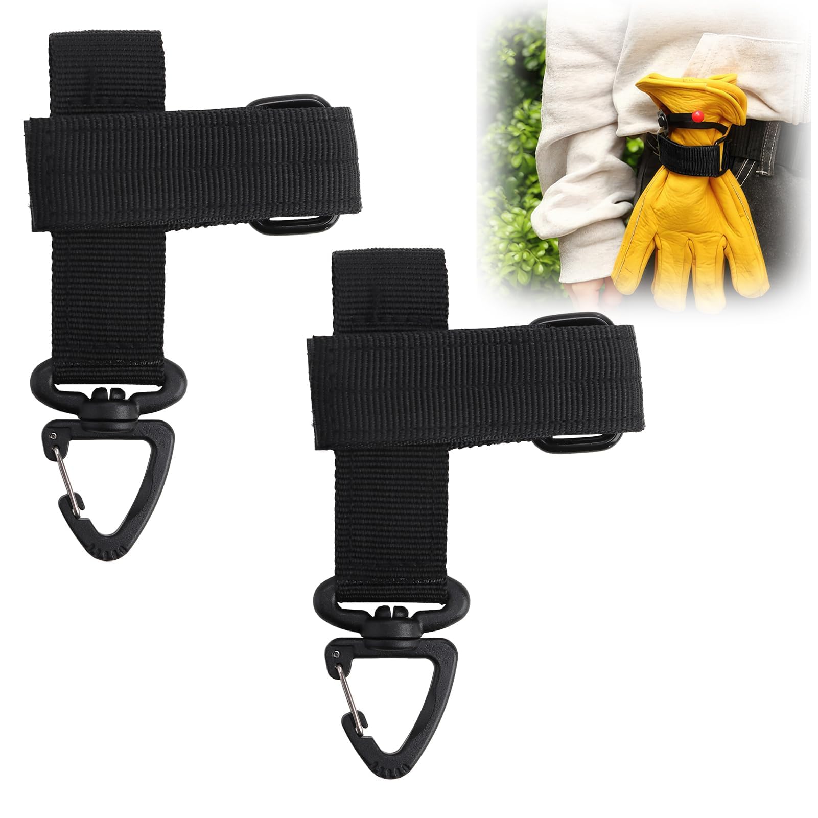2 Piezas Porta Guantes Cinturón Policial, JINSIHU Llavero Guante Ajustable Portaguantes Policial Llavero Guantes Tácticos de Nylon Soporte para Guantes para Trabajadores Excursionistas Policía