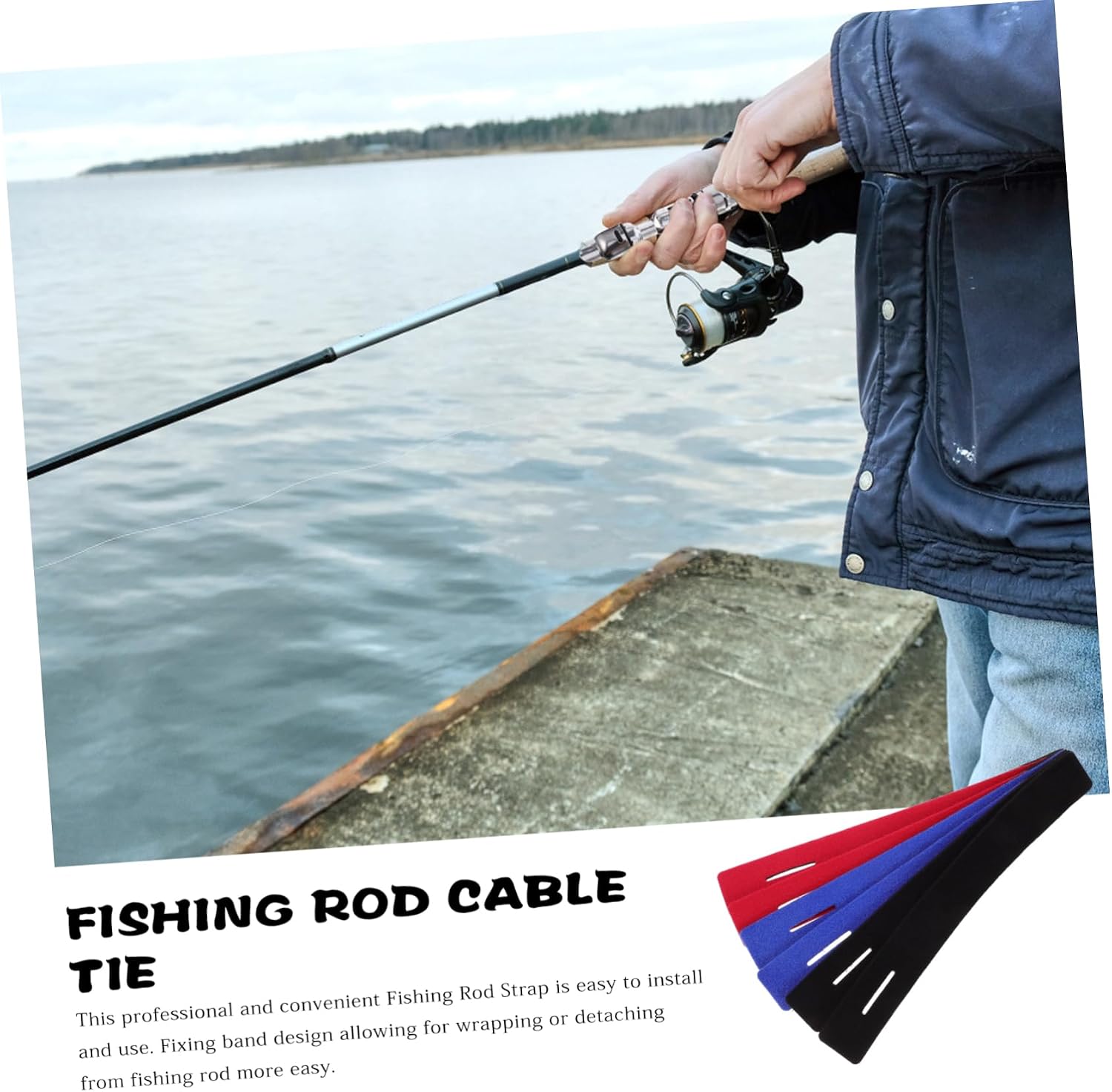 BESPORTBLE Fishing Rod Tie Fishing Poles Rod Strap Rod Fixing Holder Rod Fixing Strap Fishing Rod Shoulder Strap