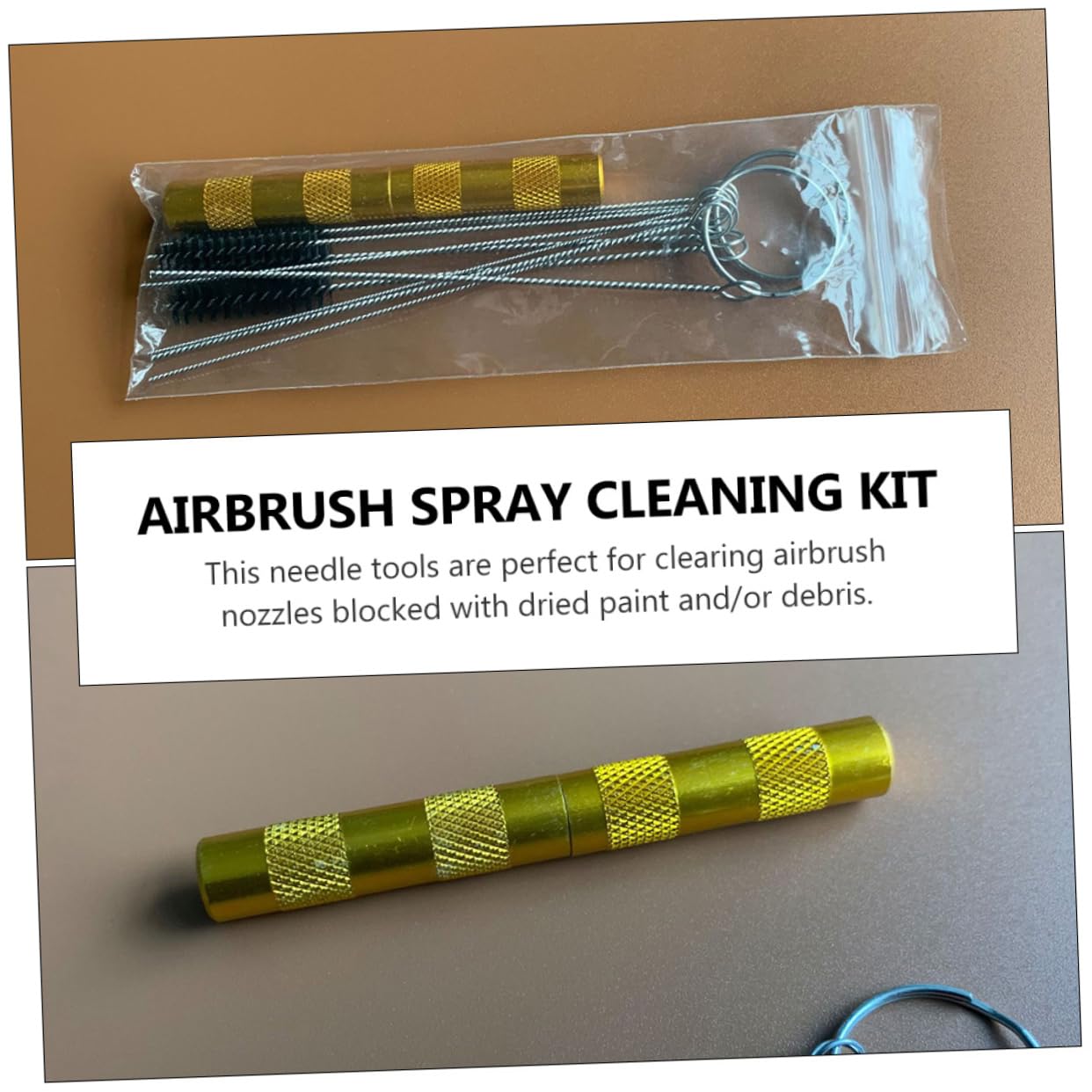EXCEART Sets Airbrush Cleaning Kit Airbrush Cleaner Set Nozzle Needle Accessory