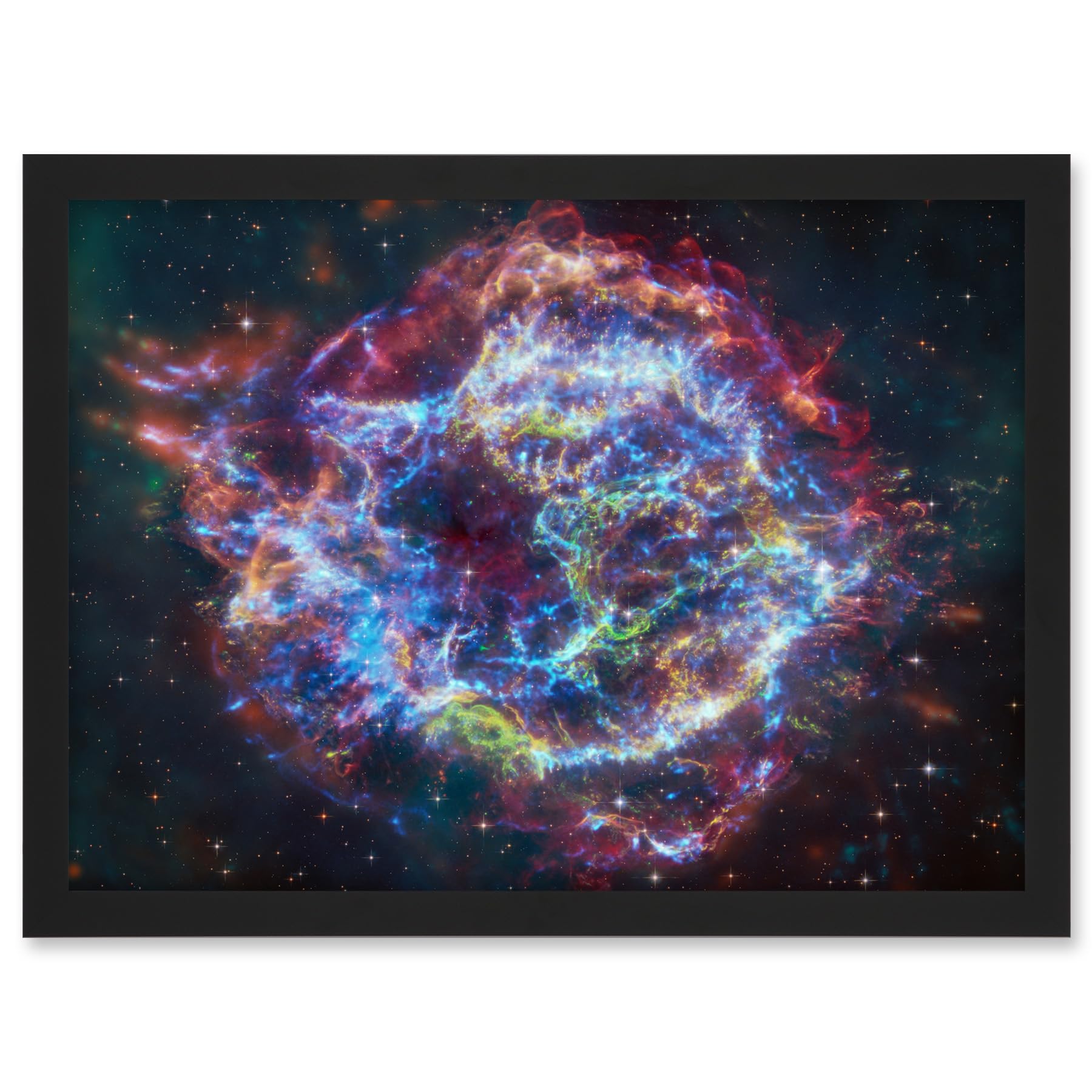 Artery8 NASA James Webb Telescope Cassiopeia A (Cas A) Composite Living Room Artwork Framed A3 Wall Art Print