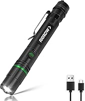 Arrow 200 Lumen Rechargeable EDC Flashlight - USB-C Charging, High/Low/Strobe Modes, Compact Pocket Clip for Outdoors, Emergencies & Everyday Carry
