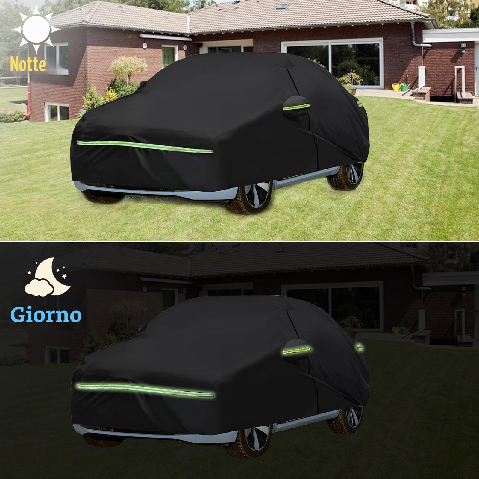 Telo Copriauto da Esterno compatibile con Beetle 1960-2023 | Copertura a 5 Starti per Impermeabile Anti UV Anti Vento Antipolvere con Cerniera e Cinturino Antivento