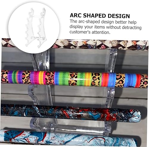 Miniatura 8 de FOMIYES Soporte de exhibición para bolígrafos, 1 soporte para bolígrafo de arco, estante de plástico, soporte de mesa, soportes de exhibición +