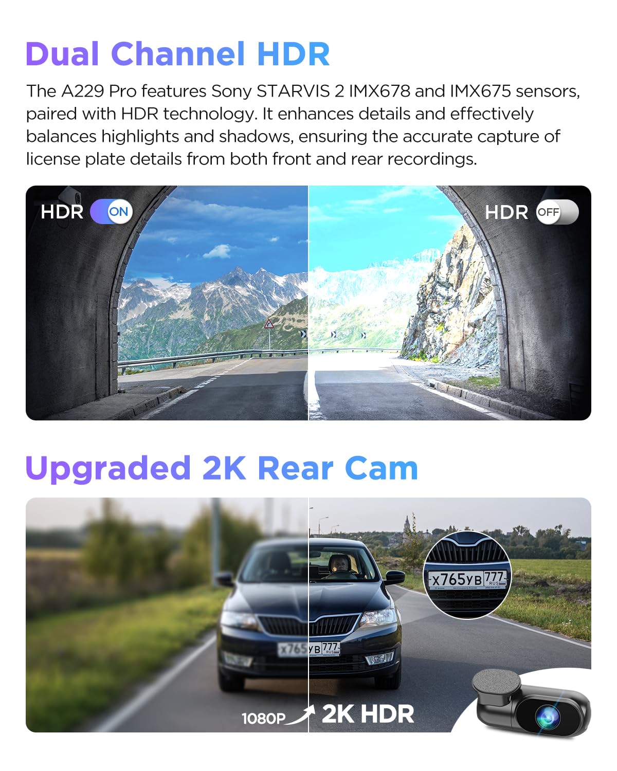ROVE R2-4K Dual Dash Cam Front and Rear, STARVIS 2 Sensor, Free 128GB Card product image 20