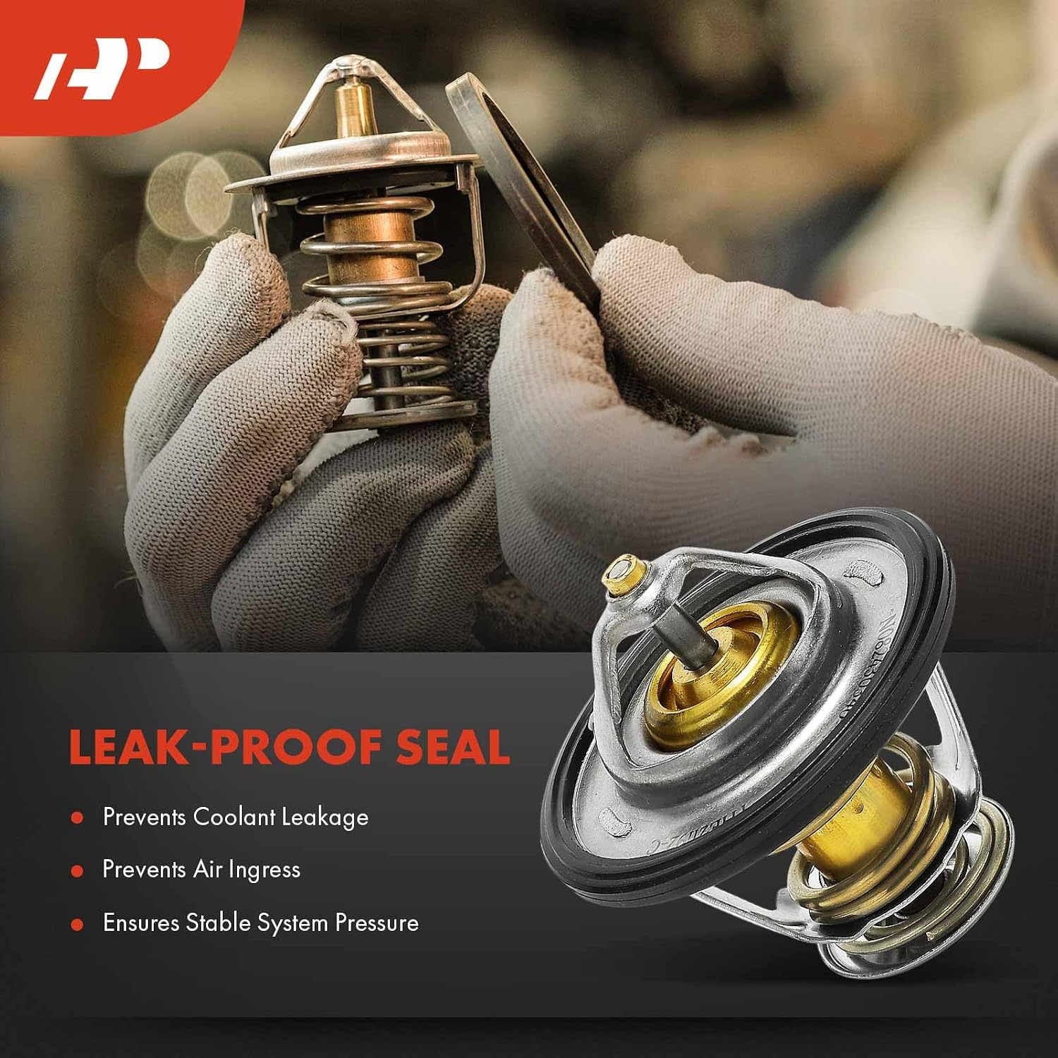 A-Premium Engine Coolant Thermostat Compatible with Hyundai Sonata 2011-2012, Santa Fe Sport 2014 & Kia Optima 2011-2015, Sportage 2014-2016, 2.0L 2.4L
