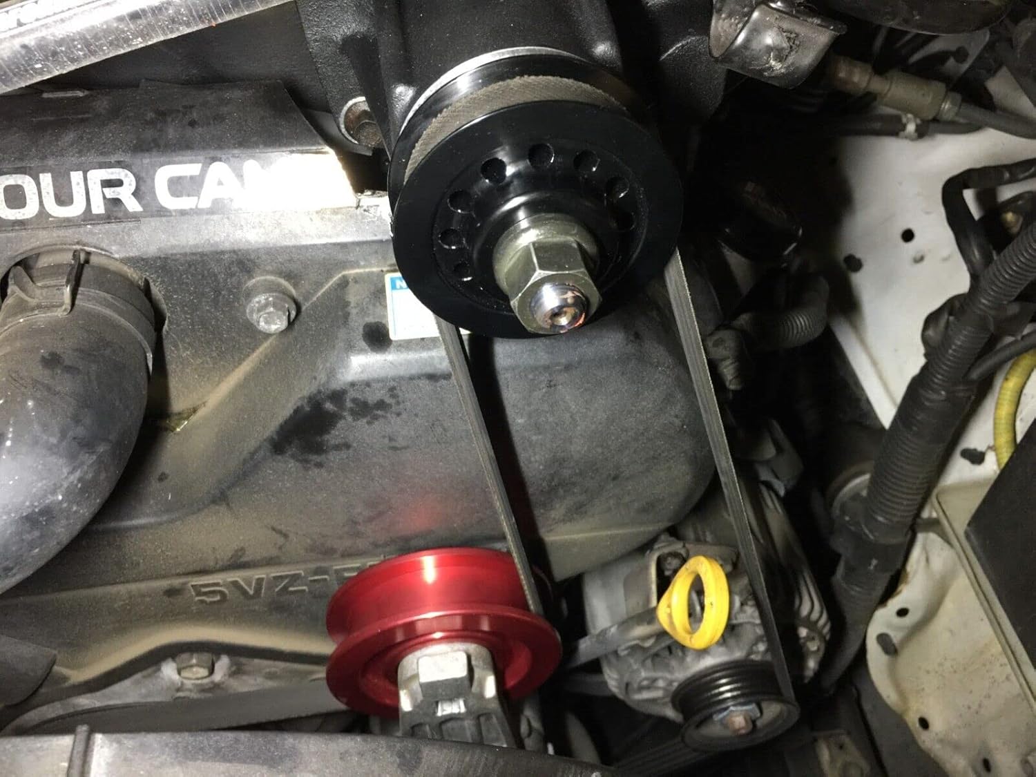 supercharger pulley TRD 3.4L 5VZ-FE 5VZ 2.1 inches Black