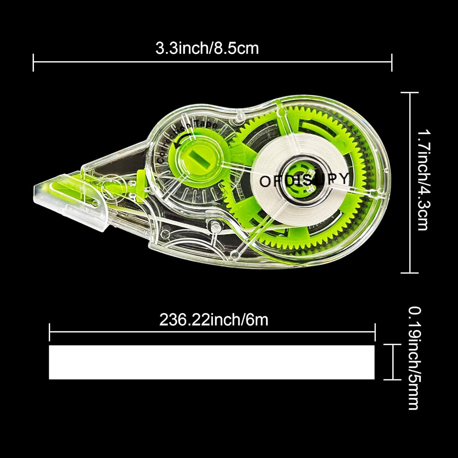 EDSRDRUS 8pcs White Out Correction Tape, Extra-long Tape Eraser, Colorful White Out Tape for Office Administration, Note Taking, Marking, Crafting (Mixed Color) : Office Products