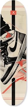 Urban Graffiti Acrylic Wall Art Die-Cut Easy-to-Hang, 1 Panel 8" x 32", Retro Sneaker Poster I Skateboard
