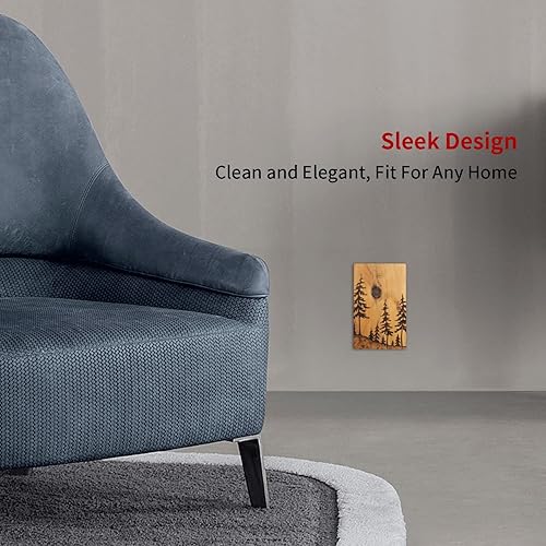 Miniatura 7 de Cubierta decorativa para interruptor de pared con estampado de grano de madera de árbol rústico, cubierta de receptáculo de granja, cubierta de toma