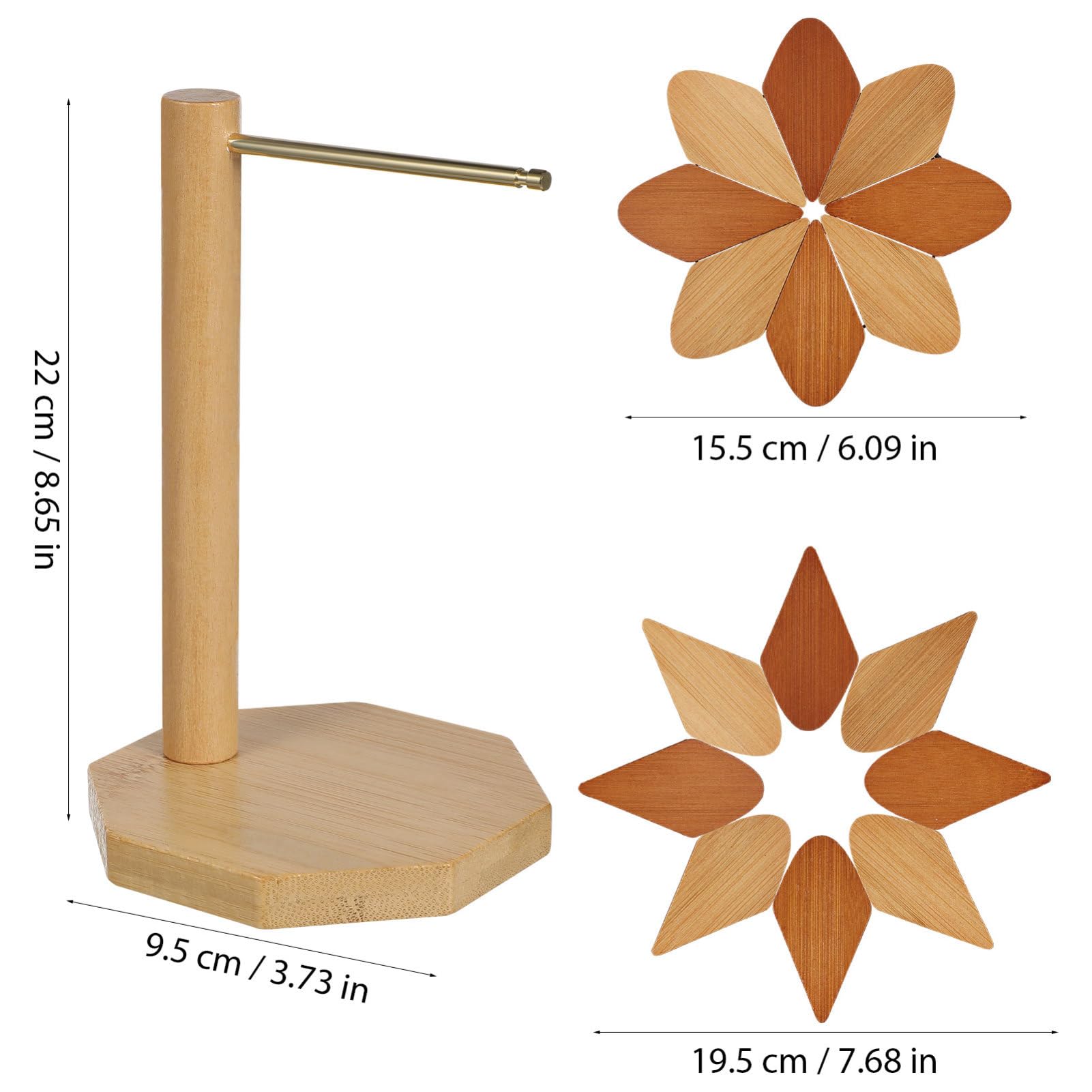 ULTECHNOVO Sottopentola Decorativi Per Piatti Caldi Protezioni Per Pentole e Sottopentola Calda Espandibile Accessori Termoisolanti Per Cucina Sottobicchieri Con Supporto Mulino Vento
