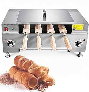 Hornillo Eléctrico Multifuncional con Chimenea para Pasteles, 3000 W con Temperatura Ajustable, Máquina De Hornear Pan con Chimenea para Uso Doméstico Y Comercial Knob