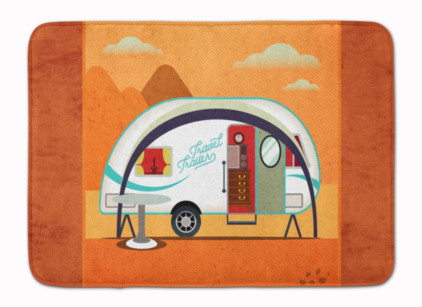 Caroline's Treasures BB5480RUG Greatest Adventure New Camper Machine Washable Memory Foam Mat, Bathroom Rug, Non-Slip Bath Mat, Durable Thick Washable Rugs for Kitchen, Bathroom Quick Dry, Decorative