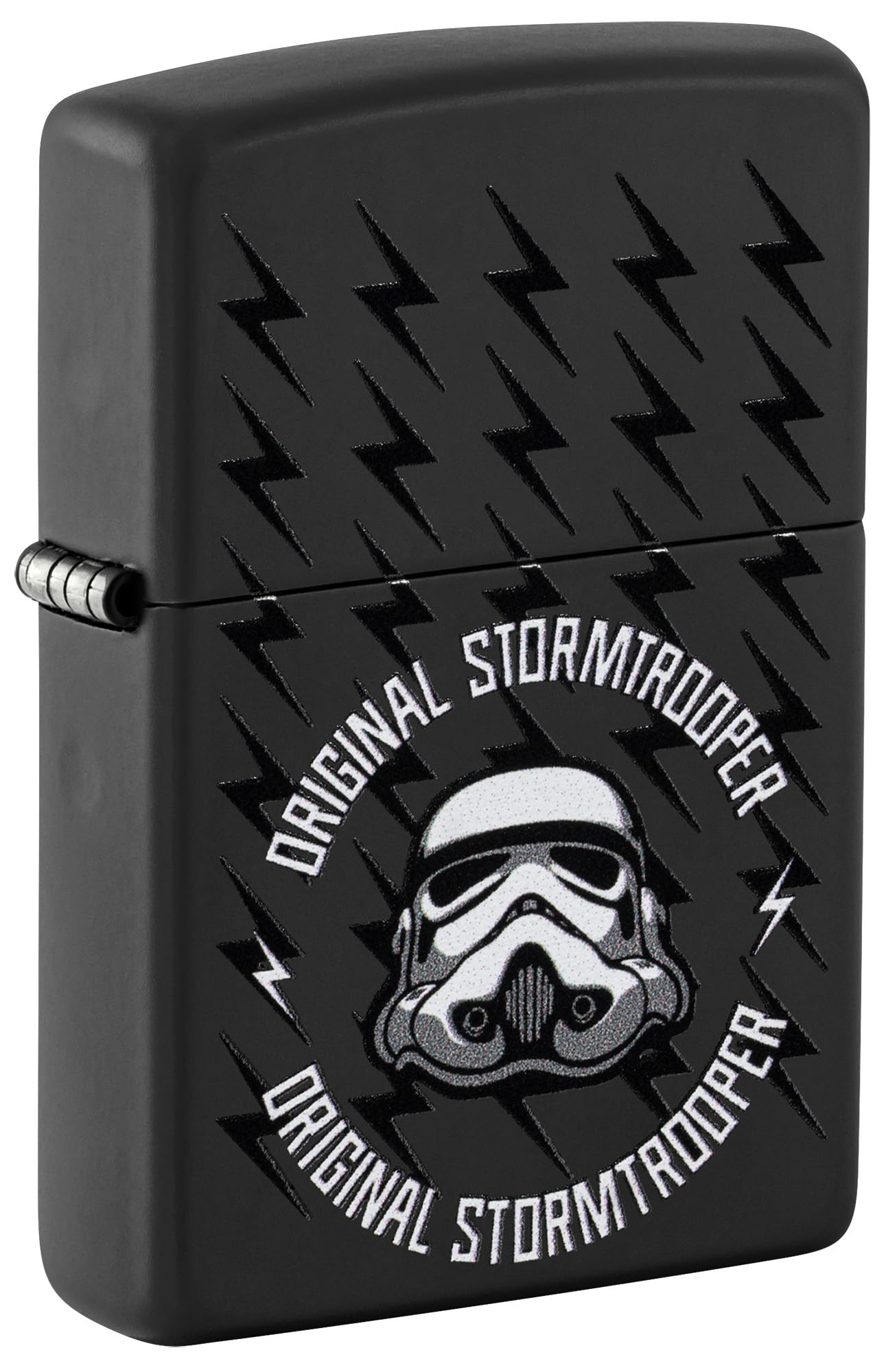 Zippo Windproof Lighter, Original Stormtrooper Lightning Helmet, Black Matte Color Image