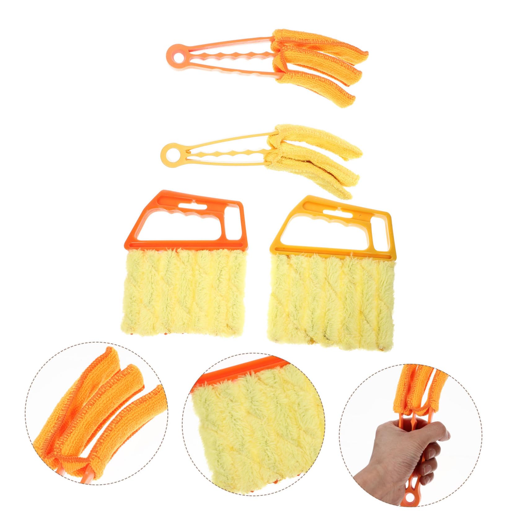 minkissy 1 Set Shutter Dust Collector Daily Use Air Conditioner Cleaner Cleaning Tool Compact Shutter Brush Car Cleaner Window Blind Cleaning Brush Cleaning Kit Fur Household Pulley