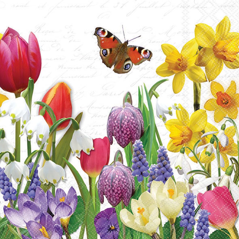 Ambiente 20 Paper Napkins - Spring Feeling - Table Decoration With Motif Also For Party Or Decoupage 33X33 Cm