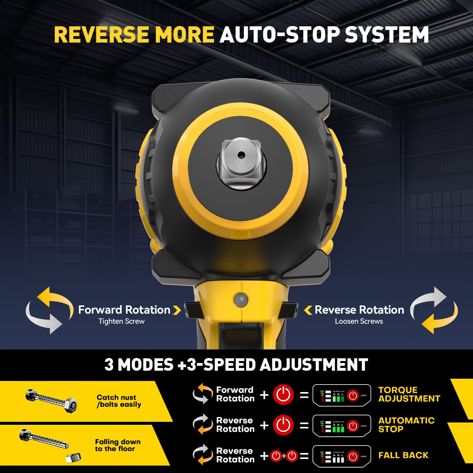 XGOLD DEVONIC Cordless Impact Wrench,750Ft-lb(980N.m) Brushless