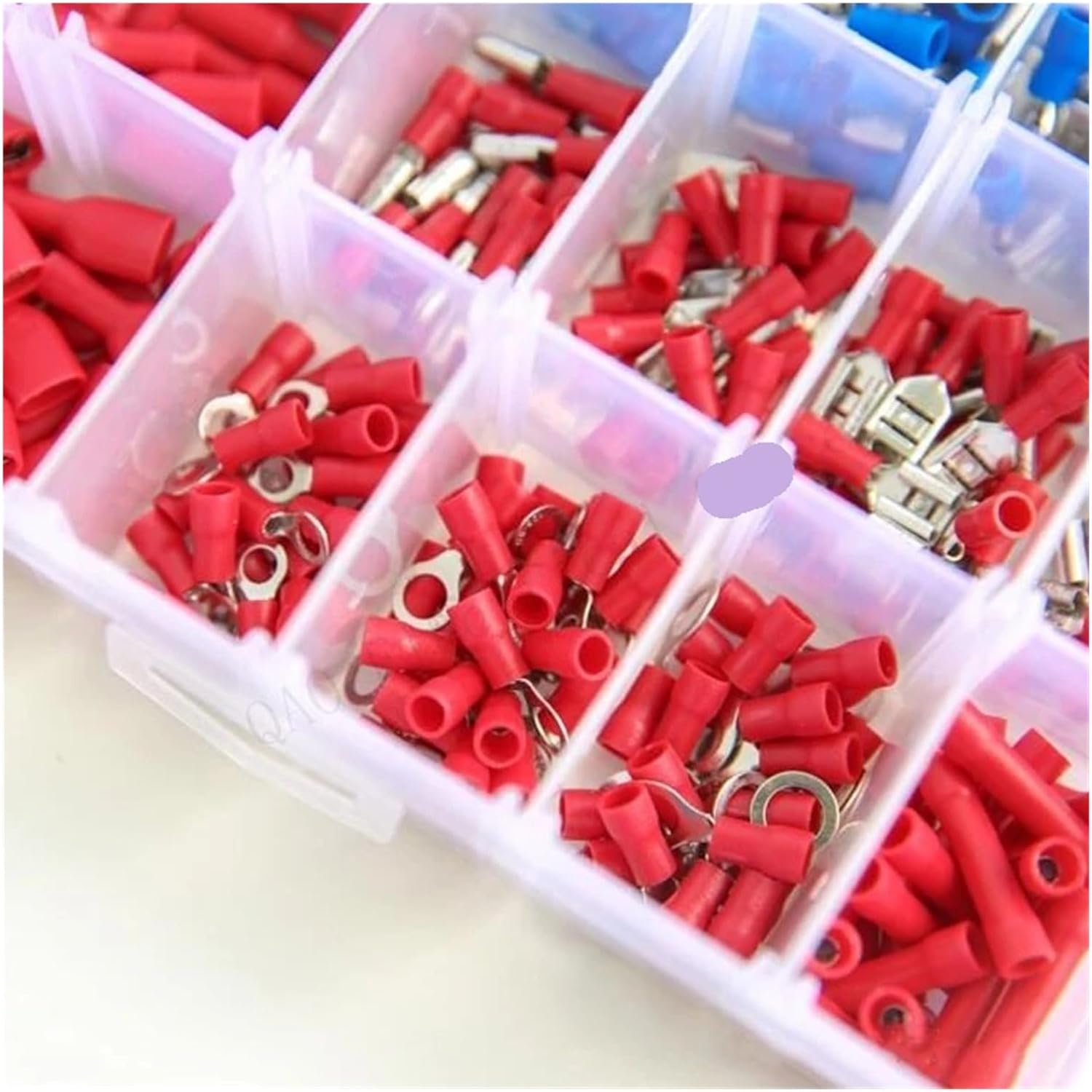 720PCS Assorted Insulated Electrical Wire Crimp Cable Connector Spade Butt Ring Fork Set Ring Lugs Rolled Terminals Kit VUQLDHAYZ