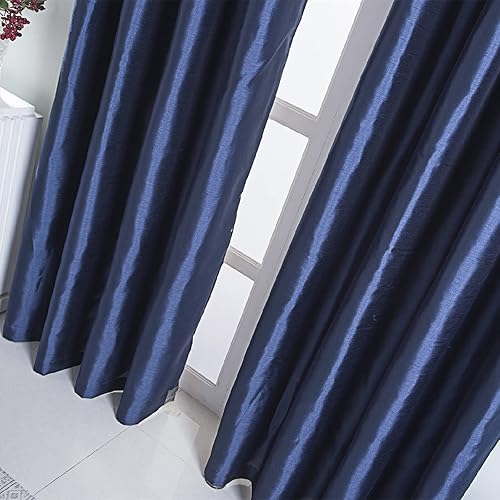 Miniatura 3 de GYROHOME Cortinas opacas de seda sintética con forro negro, cortinas sólidas para tratamiento de ventanas, para dormitorio, sala de estar,