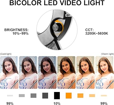 GVM Ring Light Kit with Tripod, 90W LED Circle Light with Detachable Light Bars Adjustable 3200K~5600K CRI 97+ Dimmable Bicolor LED Video Light for YouTube/Makeup/Vlogs/Live Streaming