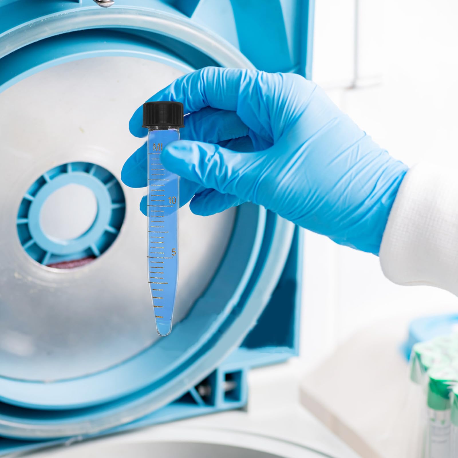 Lot de 10 Tubes Centrifugeurs à Fond Conique 15 Ml en Verre avec Bouchon à Vis Tubes Transparents Gradués pour Laboratoire Scientifique Étanches et Compatibles Centrifugeuse