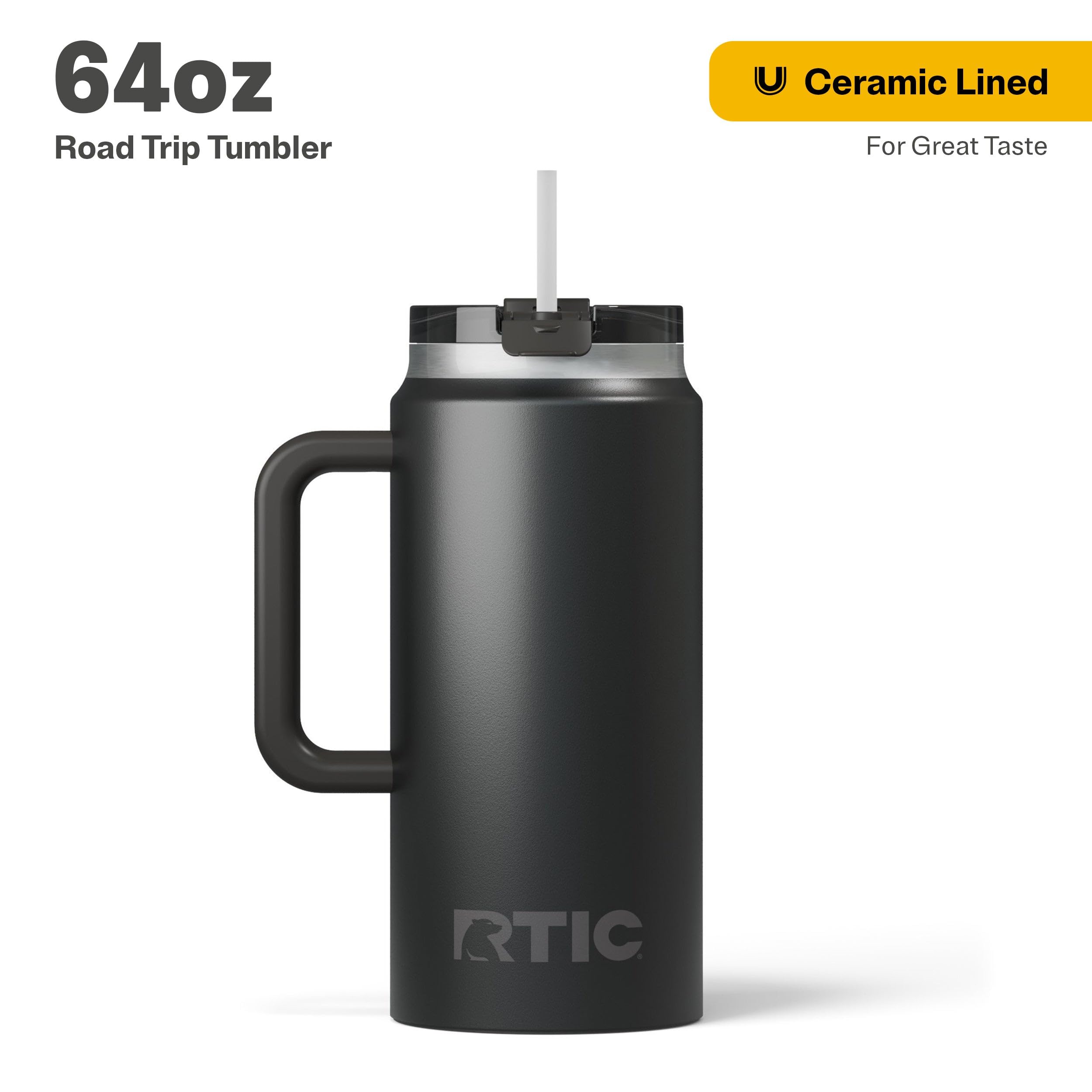 ポリシーリビティーR Amazon.com | RTIC 64 oz Ceramic Lined Insulated Road Trip Tumbler