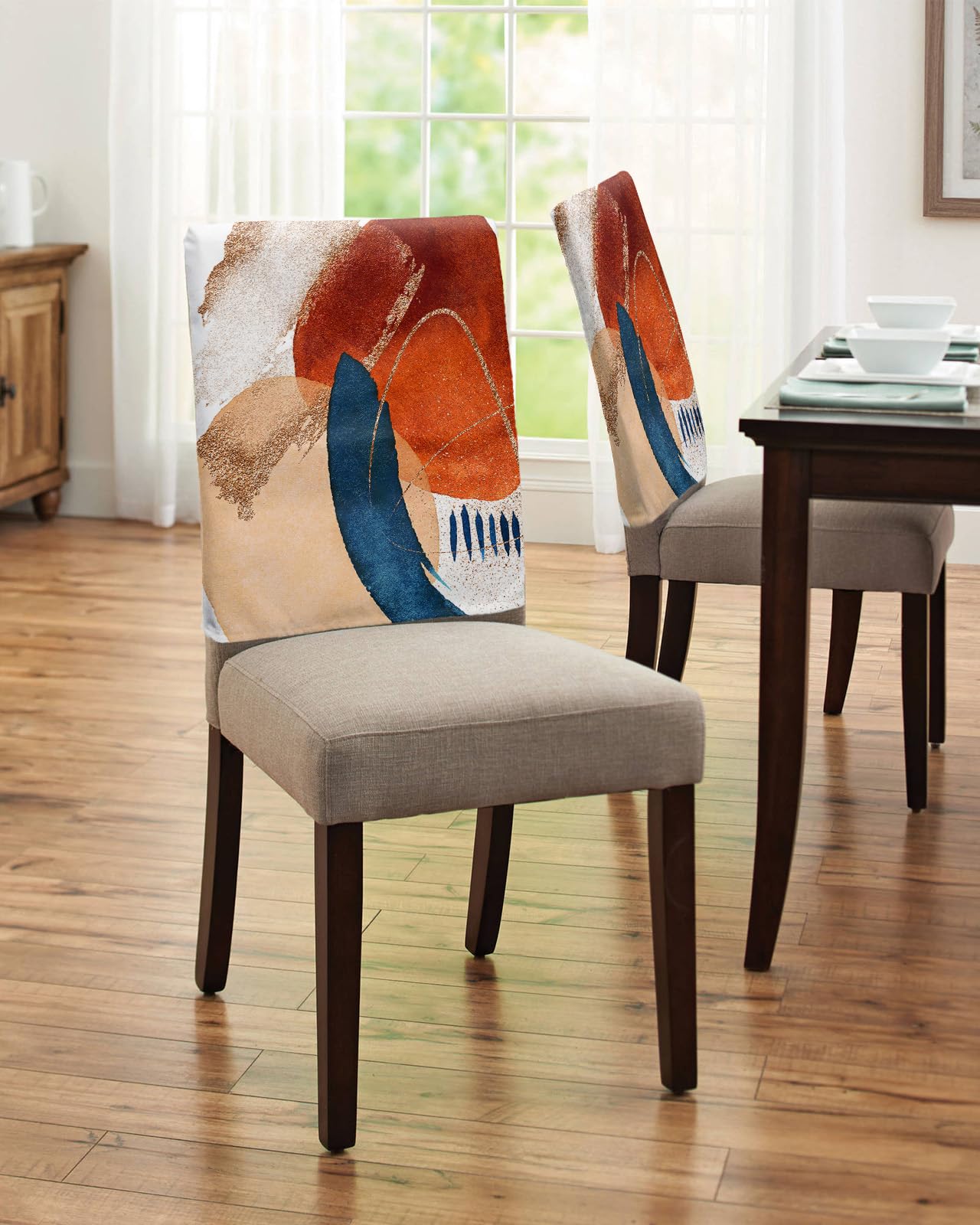 Boho Funky Coloured Dining Chairs Dining Chair Slipcovers Set Of