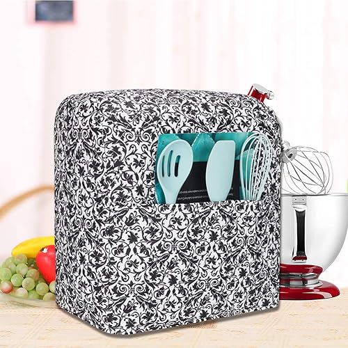 Miniatura 6 de Kitchen Aid - Funda para mezclador de cocina, compatible con mezclador de pie KitchenaidHamilton de 6 a 8 cuartos de galón, cubierta para mezclador