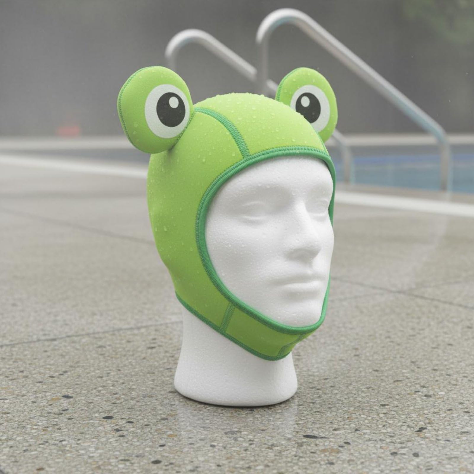 Badehaube Schwimmkappe Schnorchelhaube Badekappe Haube mit Weicher Passform aus Polyester Neopren Eva für Angenehme Abdeckung Und Wärme für Schwimmen