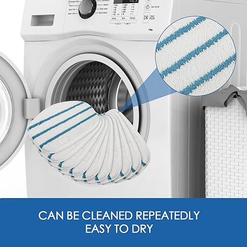 Miniatura 5 de MXZONE Paquete de 10 almohadillas de limpieza de repuesto para trapeador de vapor PurSteam ThermaPro limpiador de trapeador de vapor 10 en 1