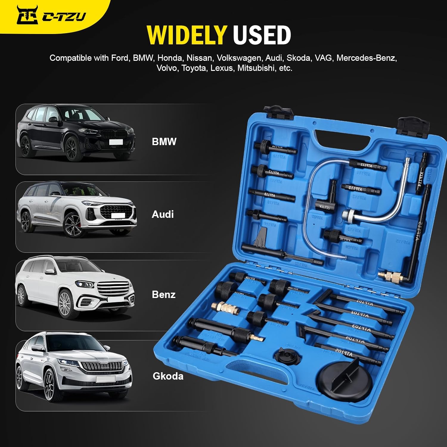 27PCS Transmission Fluid Filling Adapter Automatic Transmission Fluid Compatible with Nissan VW, Audi, BMW, Benz, Ford, CVT