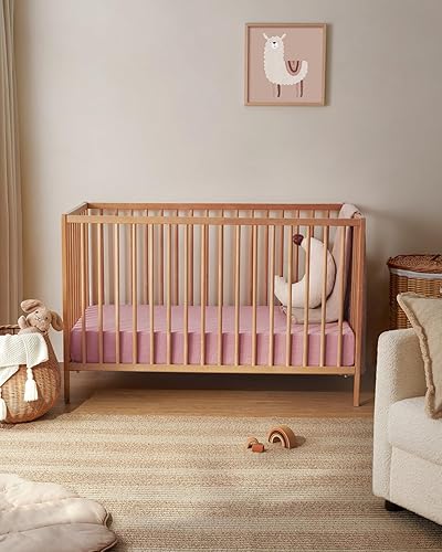 Vista 19 de Blissful Diary Sábanas de muselina para cuna, paquete y juego, sábanas ajustadas para Pack N Play, algodón suave para niños y niñas, paquete de 2