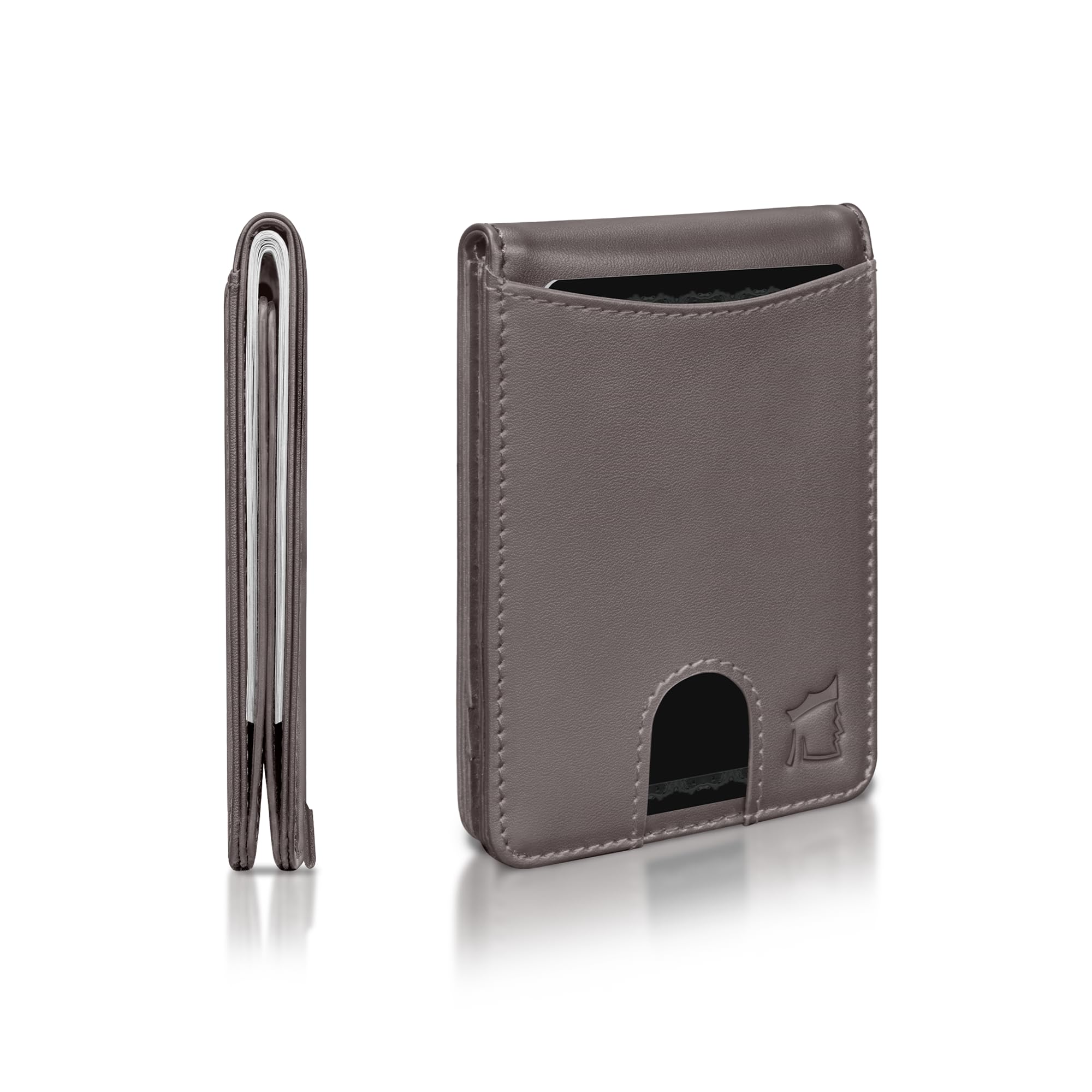 Kingly Cash Pocket Slim Wallet for Men - RFID Blocking Leather Card Holder - Minimalist Men’s Wallet for Front Pockets - Holds 1-15 Cards & Cash -