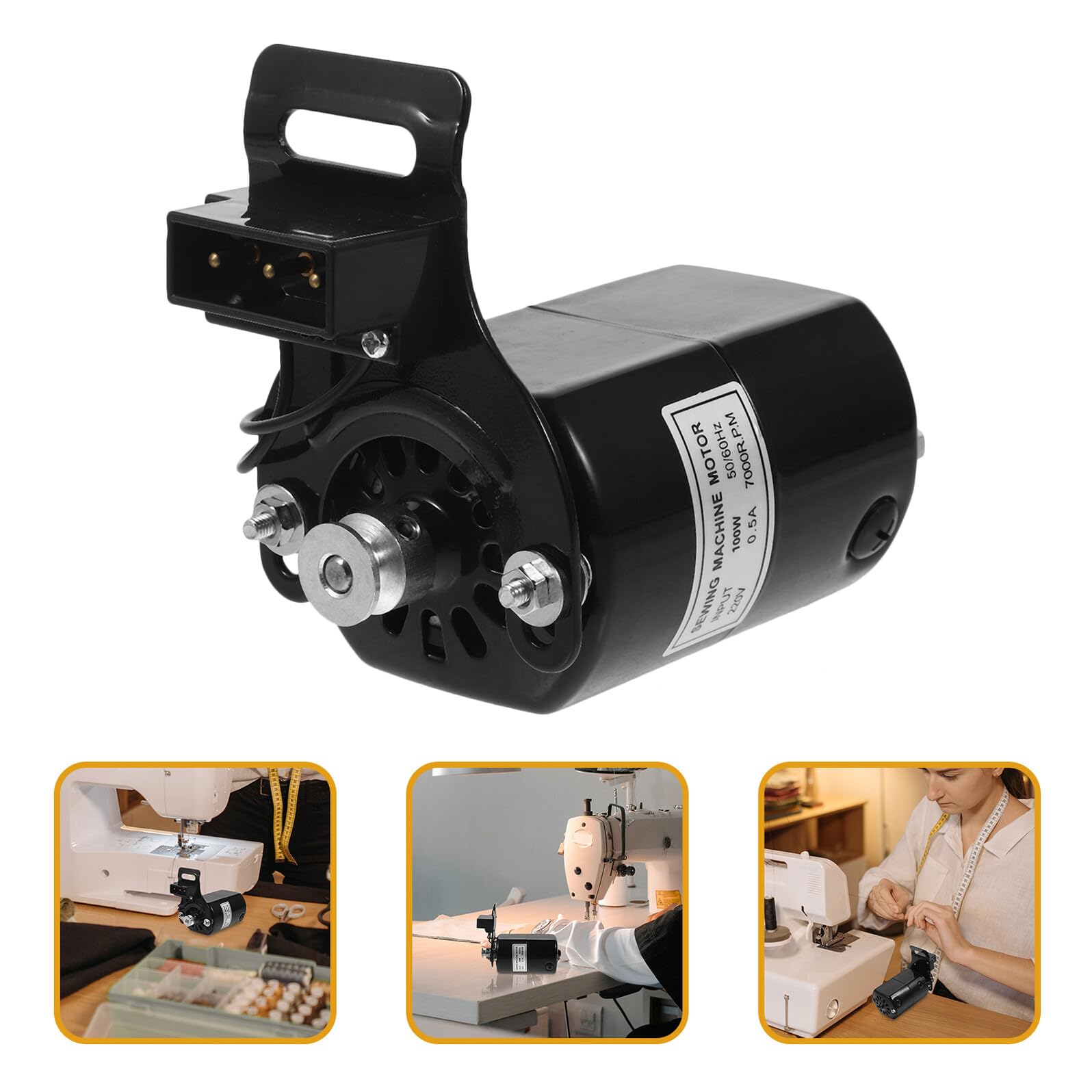 PRETYZOOM Motor 100w Instalar de Fácil de 220v Antihoraria Rotación Máquina de Coser Doméstica Eléctrica Acero y Hierro para Uso Práctico